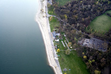 Neckarau, Rheinstrandbad im Ortsteil Niederfeld in Mannheim im Bundesland Baden-Württemberg, Deutschland