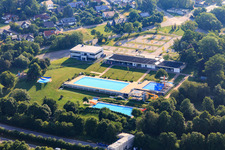 Freibad auf dem Schellenberg in Donauwörth im Bundesland Bayern, Deutschland