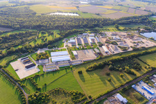 Ehemalige Salmkaserne aus Osten in Philippsburg im Bundesland Baden-Württemberg, Deutschland