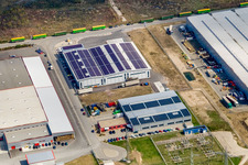 Industriegebiet Oberwald, Spedition Nuss, SKA Sitze in Wörth am Rhein im Bundesland Rheinland-Pfalz, Deutschland