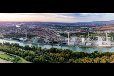 Großkraftwerk Mannheim am Rhein bei Neckarau im Bundesland Baden-Württemberg, Deutschland