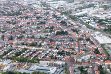 Ortsteil Neckarau in Mannheim im Bundesland Baden-Württemberg, Deutschland von oben gesehen