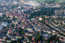 Schrägluftbild von Stockach im Bundesland Baden-Württemberg, Deutschland