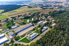 Luftbild von Staufer Kaserne mit Ausbildungszentrum Spezielle Operationen am Flugplatz in Pfullendorf im Bundesland Baden-Württemberg, Deutschland