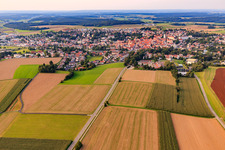 Ortsansicht aus Süden in Pfullendorf im Bundesland Baden-Württemberg, Deutschland