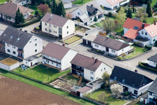 Am Wasserturm in Kandel im Bundesland Rheinland-Pfalz, Deutschland von einer Drohne aus