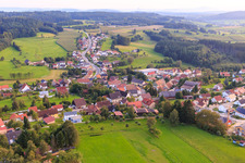 Ortsansicht aus Nordosten im Ortsteil Zoznegg in Mühlingen im Bundesland Baden-Württemberg, Deutschland