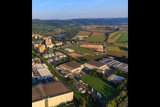 Industriegebiet an der A5 mit Aryzta Food Solutions GmbH,  Heck Tiefkühlkost GmbH in Heppenheim im Bundesland Hessen, Deutschland