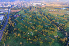Luftbild von Golfplatz des Golf-Club Bensheim e.V. aus Westen im Bundesland Hessen, Deutschland