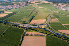A65 Abfahrt Landau-Nord im Ortsteil Dammheim in Landau in der Pfalz im Bundesland Rheinland-Pfalz, Deutschland