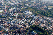 Schrägluftbild von Landau in der Pfalz im Bundesland Rheinland-Pfalz, Deutschland
