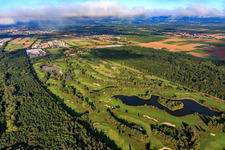 Luftbild von Golfanlage Landgut Dreihof - GOLF absolute morgens aus Südosten in Essingen im Bundesland Rheinland-Pfalz, Deutschland