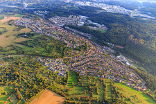 Ortsübersicht aus Norden in Ispringen im Bundesland Baden-Württemberg, Deutschland