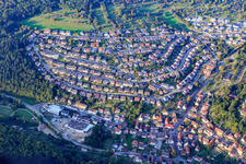 Siedlung südlich des Buchenweg in Ispringen im Bundesland Baden-Württemberg, Deutschland