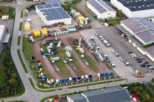 Disco-Parkplatz im Gewerbegebiet Horst im Ortsteil Minderslachen in Kandel im Bundesland Rheinland-Pfalz, Deutschland