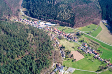 Luftaufnahme von Ortsteil Affolterbach in Wald-Michelbach im Bundesland Hessen, Deutschland