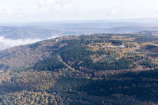 Luftaufnahme von Königstuhl, Sendemasten in Heidelberg im Bundesland Baden-Württemberg, Deutschland