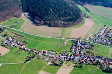 Ortsteil Affolterbach in Wald-Michelbach im Bundesland Hessen, Deutschland vom Flugzeug aus