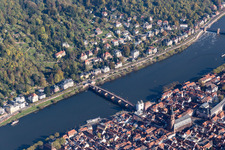 Luftbild von Alte Brücke, Ziegelhäuser Landstr im Ortsteil Neuenheim in Heidelberg im Bundesland Baden-Württemberg, Deutschland
