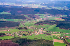 Luftbild von Ortsteil Güttersbach in Mossautal im Bundesland Hessen, Deutschland