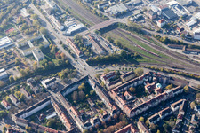 Brücke im Ortsteil Weststadt in Heidelberg im Bundesland Baden-Württemberg, Deutschland