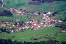 Luftaufnahme von Ortsteil Güttersbach in Mossautal im Bundesland Hessen, Deutschland