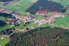 Dorfansicht im Ortsteil Güttersbach in Mossautal im Bundesland Hessen, Deutschland