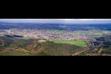 Panorama Michelstadt und Erbach im Bundesland Hessen, Deutschland
