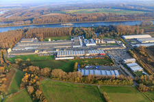 Industriegebiet Konrad-Nolte-Straße mit Zimmerei Knaus - Johann Knaus & Viktor Knaus GbR und Tobias Wünschel aus Westen GmbH in Germersheim im Bundesland Rheinland-Pfalz, Deutschland