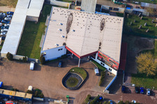 Gewerbegebiet Horst mit PLAY POINT Spielhalle, HA Automobile im Ortsteil Minderslachen in Kandel im Bundesland Rheinland-Pfalz, Deutschland