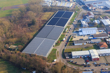 Daimler Lagerhalle im Gewerbegebiet Horst im Ortsteil Minderslachen in Kandel im Bundesland Rheinland-Pfalz, Deutschland