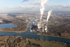 Luftbild von Karlsruhe-Rheinhafen im Ortsteil Daxlanden im Bundesland Baden-Württemberg, Deutschland