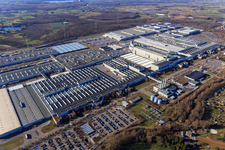 Schrägluftbild von Mercedes Benz Werk Rastatt im Bundesland Baden-Württemberg, Deutschland