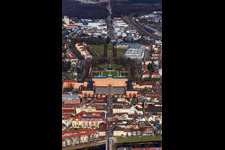 Residenzschloss Rastatt aus Südwesten im Bundesland Baden-Württemberg, Deutschland