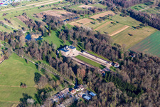 Schrägluftbild von Ortsteil Förch in Rastatt im Bundesland Baden-Württemberg, Deutschland