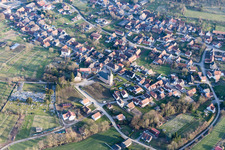 Preuschdorf im Bundesland Bas-Rhin, Frankreich von einer Drohne aus