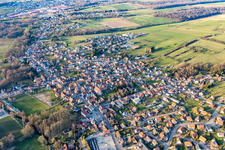 Rue des Jardins in Gundershoffen im Bundesland Bas-Rhin, Frankreich