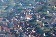 Luftaufnahme von Weiterswiller im Bundesland Bas-Rhin, Frankreich