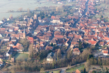 Luftbild von Neuwiller-lès-Saverne im Bundesland Bas-Rhin, Frankreich