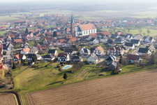Schleithal im Bundesland Bas-Rhin, Frankreich vom Flugzeug aus