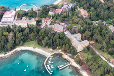 Rovinj im Bundesland Gespanschaft Istrien, Kroatien aus der Drohnenperspektive