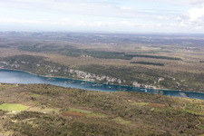 Schrägluftbild von Rovinjsko Selo im Bundesland Gespanschaft Istrien, Kroatien