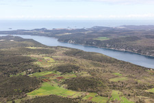 Rovinjsko Selo im Bundesland Gespanschaft Istrien, Kroatien von oben gesehen