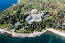 Poreč im Bundesland Gespanschaft Istrien, Kroatien von einer Drohne aus