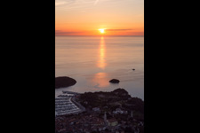 Vrsar im Bundesland Gespanschaft Istrien, Kroatien von oben gesehen