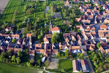 Hunspach im Bundesland Bas-Rhin, Frankreich vom Flugzeug aus