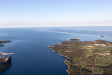 Drohnenaufname von Vrsar im Bundesland Gespanschaft Istrien, Kroatien