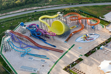 Drohnenbild von Poreč im Bundesland Gespanschaft Istrien, Kroatien