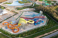 Poreč im Bundesland Gespanschaft Istrien, Kroatien von oben gesehen