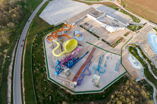 Drohnenbild von Poreč im Bundesland Gespanschaft Istrien, Kroatien